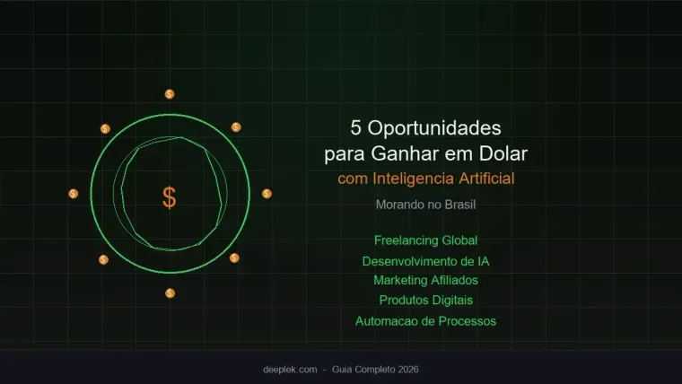 5 Melhores Oportunidades para Ganhar em Dólar Morando no Brasil Usando IA em 2026