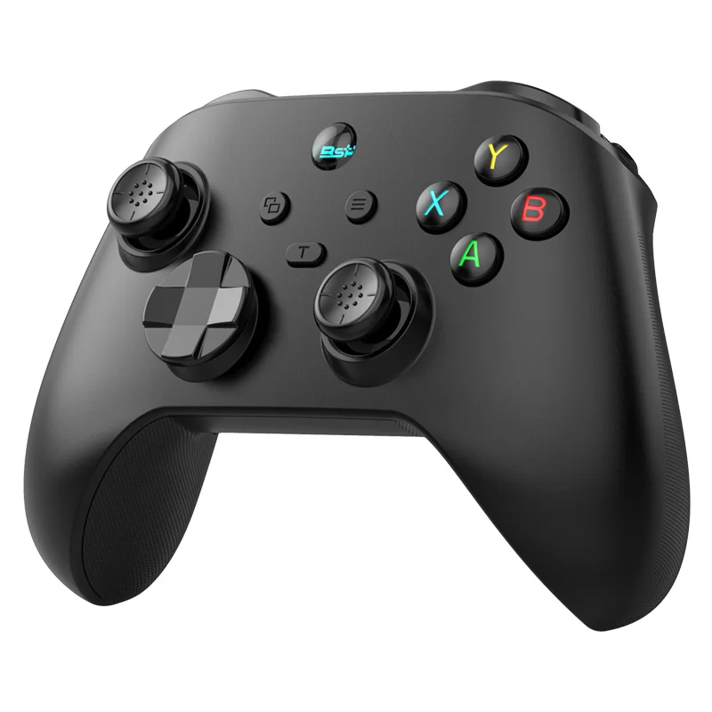 Visão frontal do controle de jogo móvel sem fio G6 destacando o design ergonômico