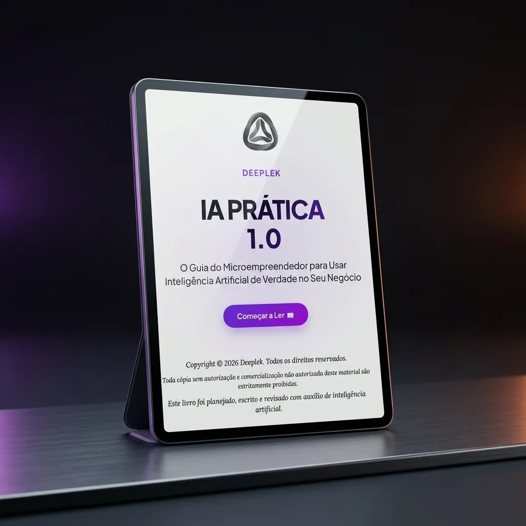 Livro IA Prática 1.0 no Tablet