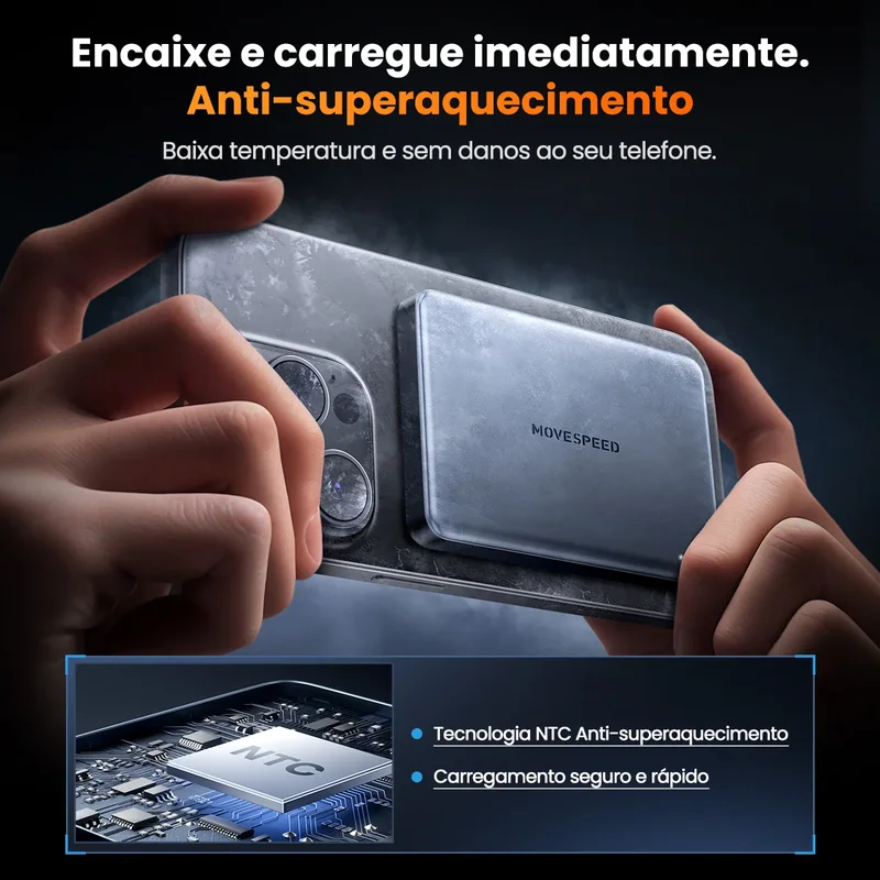 Movespeed S10 de perfil titanium cinza elegante