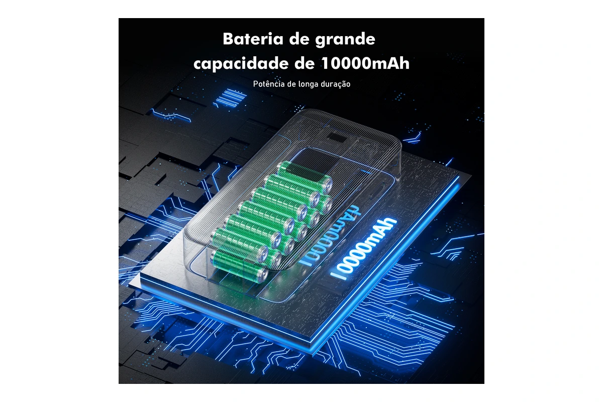 Portas USB do carregador portátil PowerBak 10000mAh