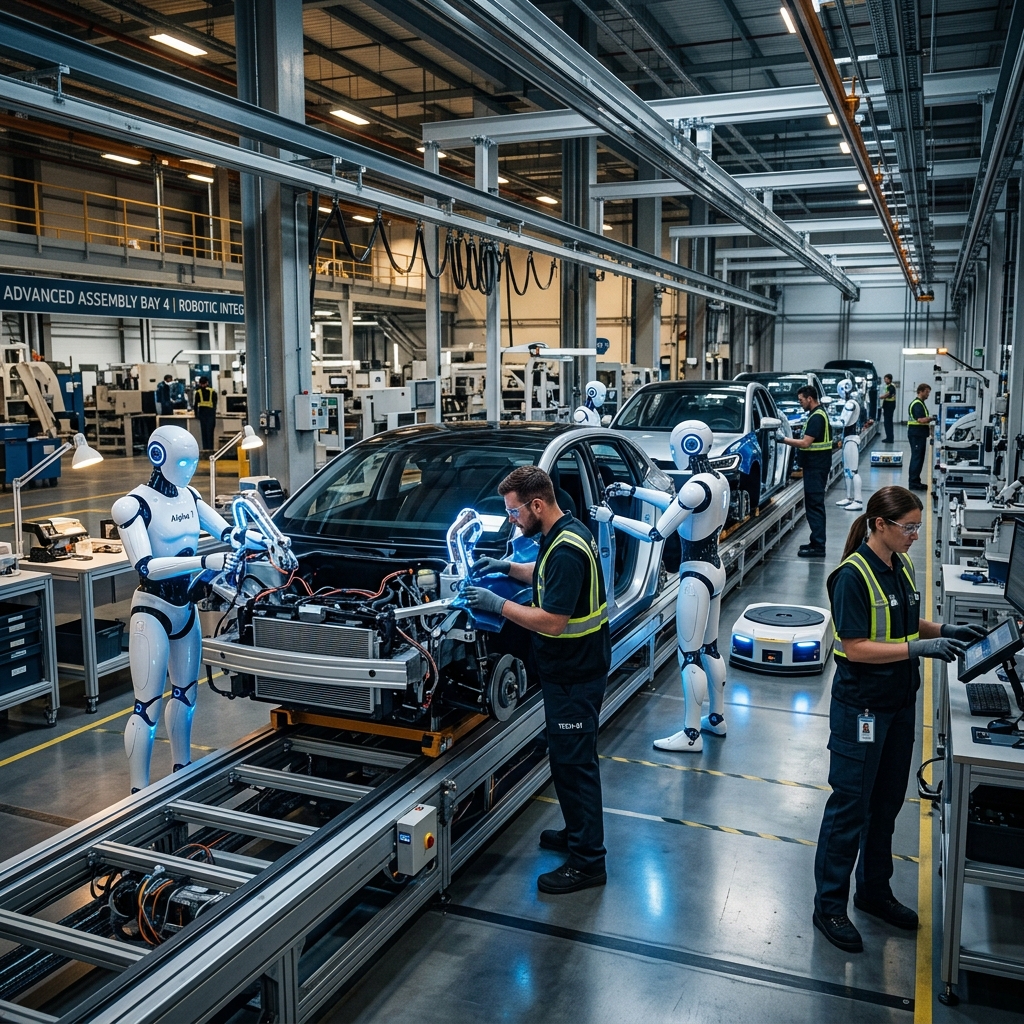 Robôs Humanoides Já Trabalham em Fábricas: A Revolução da IA Física que Vai Redesenhar o Mercado de Trabalho em 2026