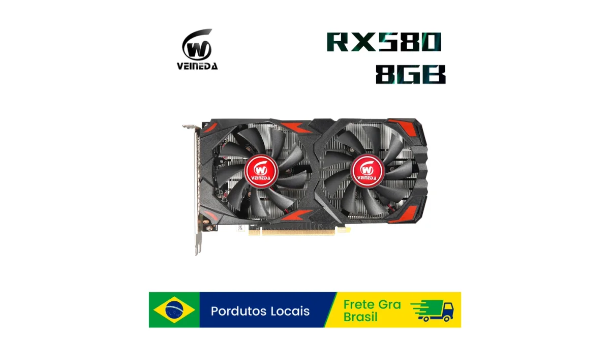 Conexões de placa de vídeo RX 580