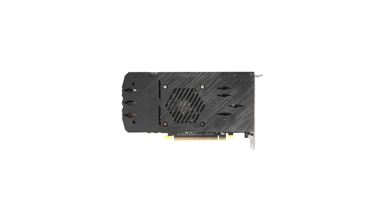 Detalhe do sistema de coolers da Veineda RX 580