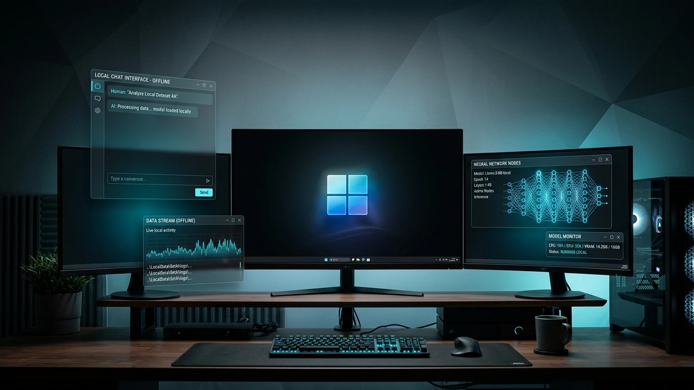 Windows com IA Local: Como Rodar LLMs, Gerar Imagens e Automatizar sem Internet e sem Pagar Nada (2026)